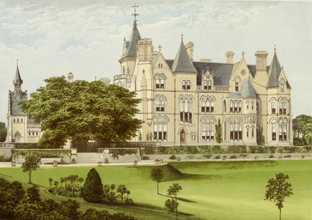 Views of Seats 1880 Bestwood Lodge Canvas Art - AF Lydon (24 x 36)
