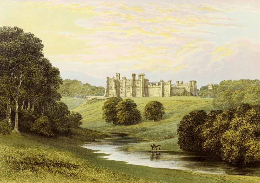 Views of Seats 1880 Brancepeth Castle Canvas Art - AF Lydon (24 x 36)