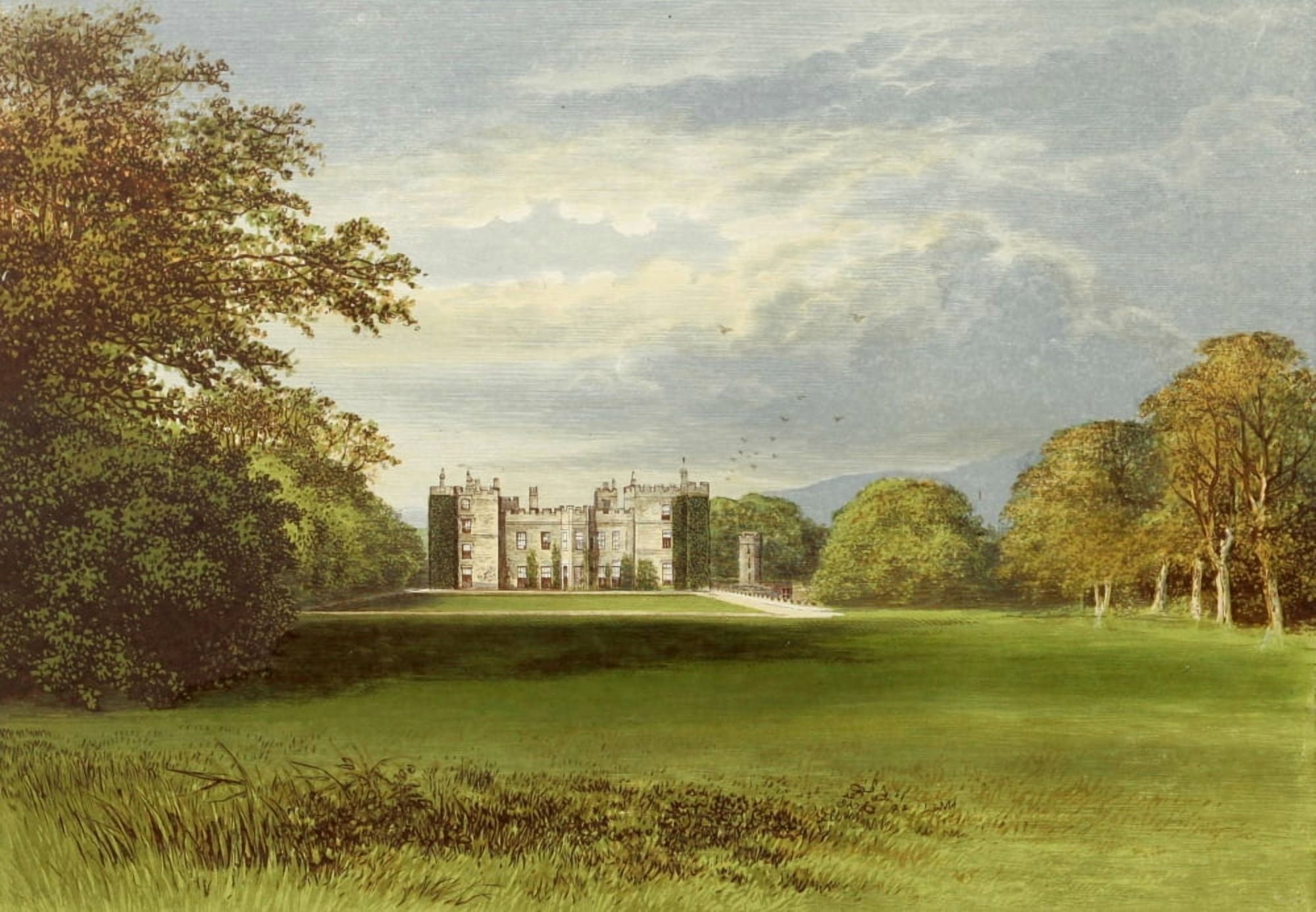 Views of Seats 1880 Chillingham Castle Canvas Art - AF Lydon (24 x 36)