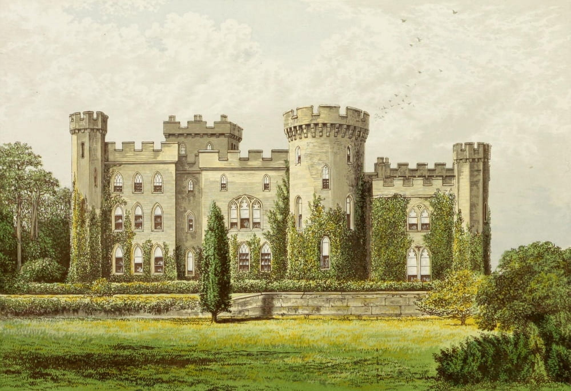 Views of Seats 1880 Cholmondeley Castle Canvas Art - AF Lydon (18 x 24)