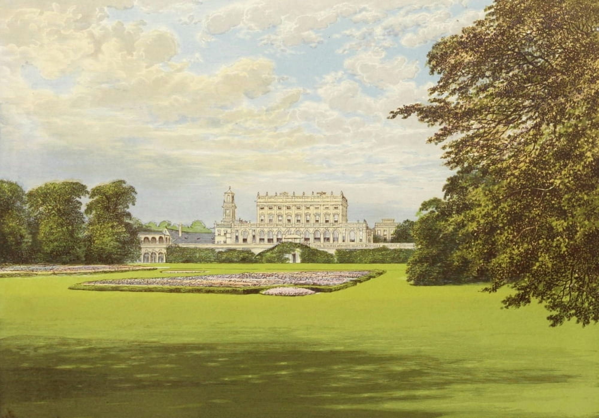 Views of Seats 1880 Cliveden Canvas Art - AF Lydon (18 x 24)