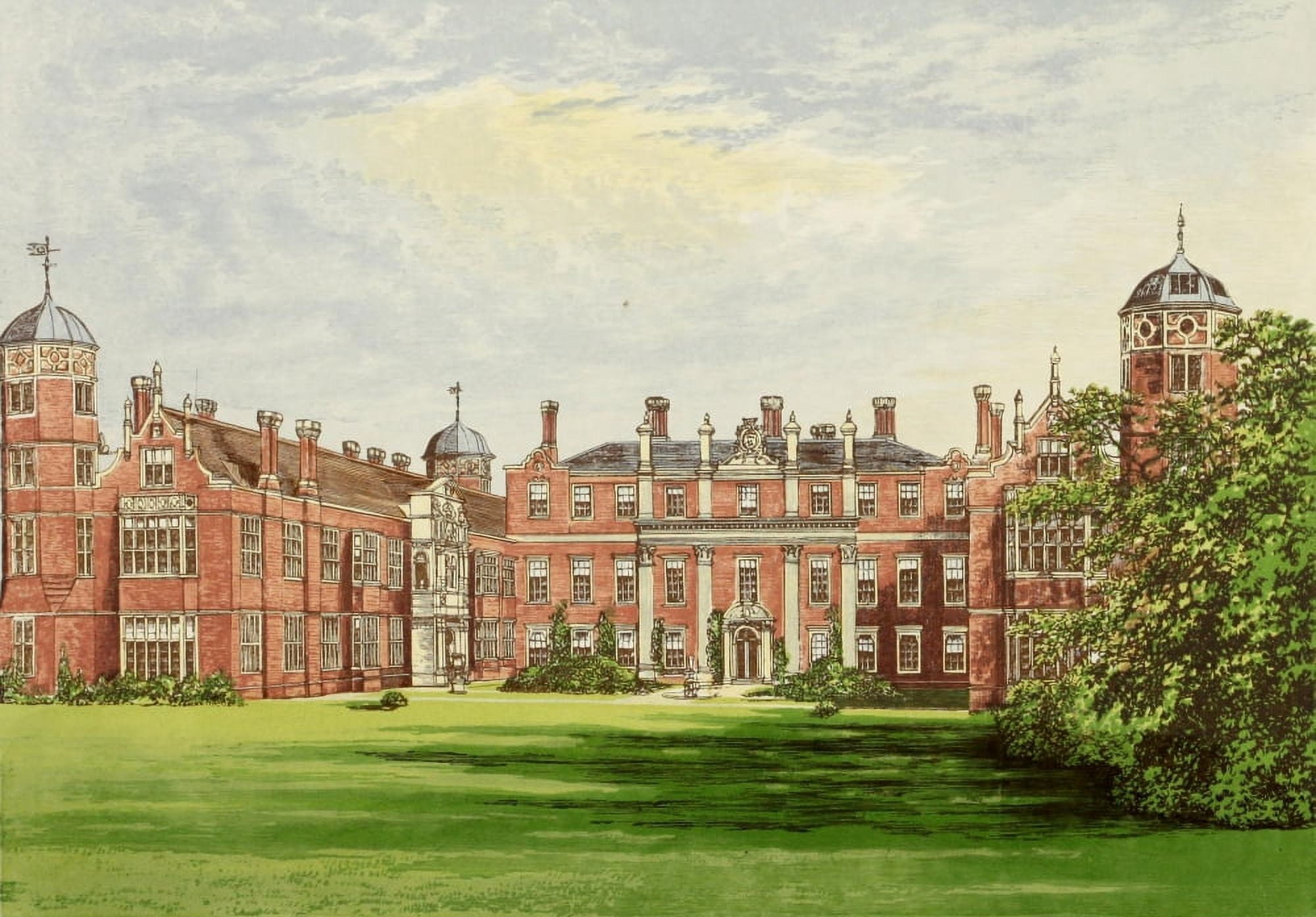 Views of Seats 1880 Cobham Hall Canvas Art - AF Lydon (24 x 36)