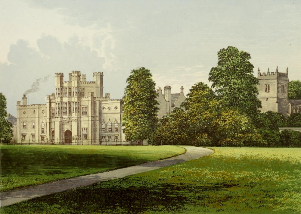 Views of Seats 1880 Coughton Court Canvas Art - AF Lydon (18 x 24)