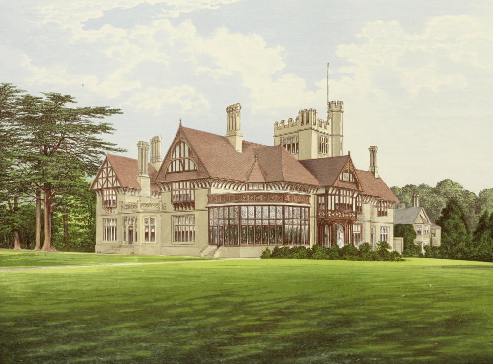 Views of Seats 1880 Cowdray Park Canvas Art - AF Lydon (18 x 24)