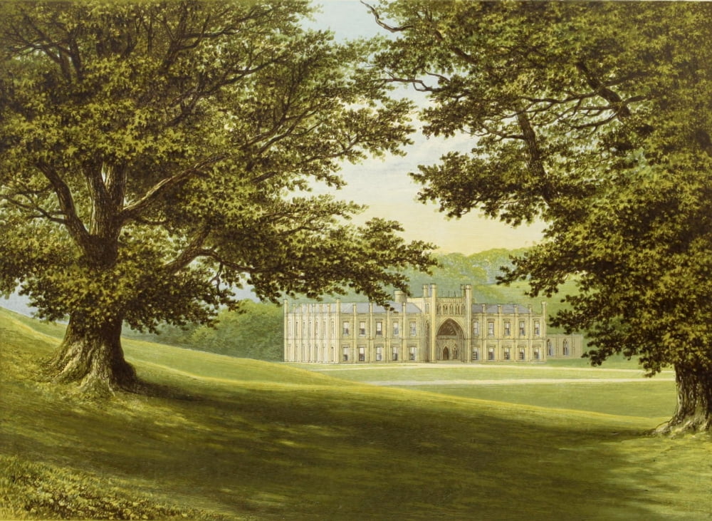 Views of Seats 1880 Donington Hall Canvas Art - AF Lydon (18 x 24)
