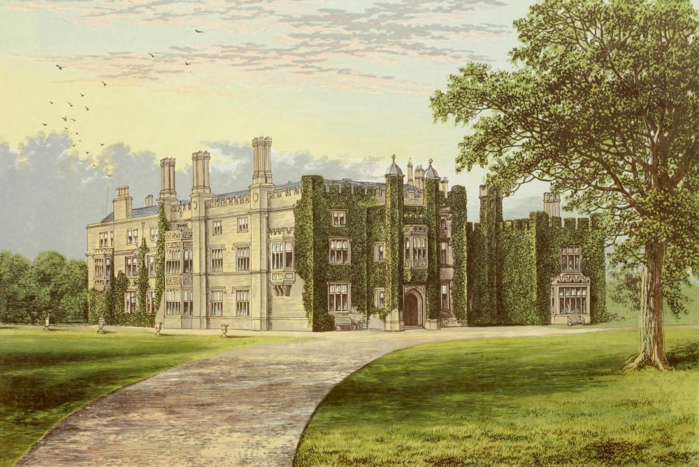Views of Seats 1880 Drakelowe Hall Canvas Art - AF Lydon (18 x 24)