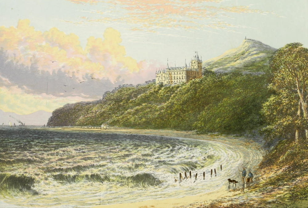 Views of Seats 1880 Dunrobin Castle Canvas Art - AF Lydon (18 x 24)