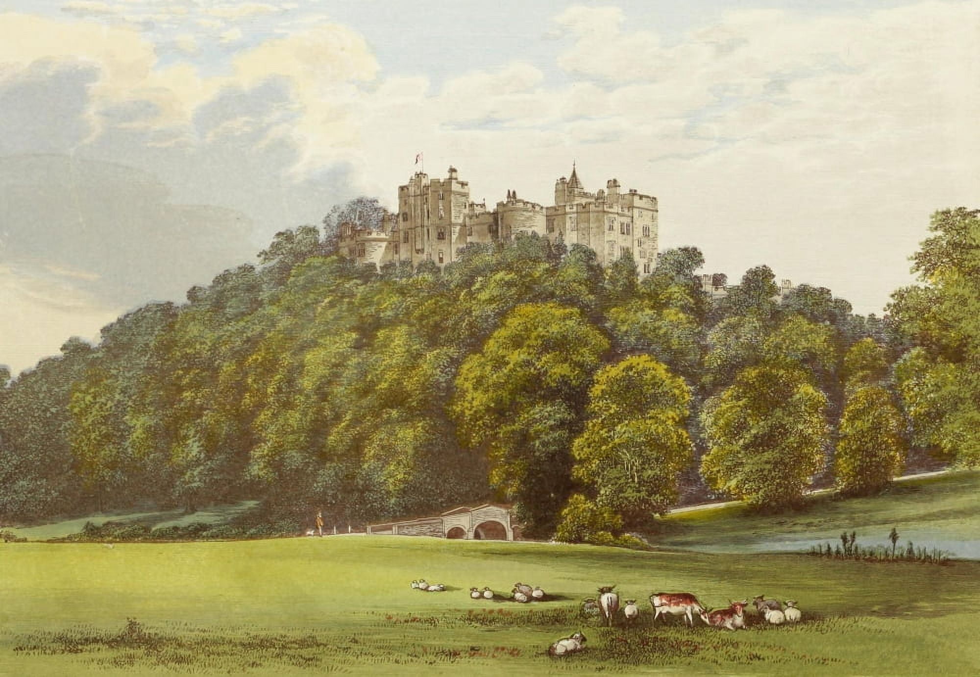 Views of Seats 1880 Dunster Castle Canvas Art - AF Lydon (24 x 36)