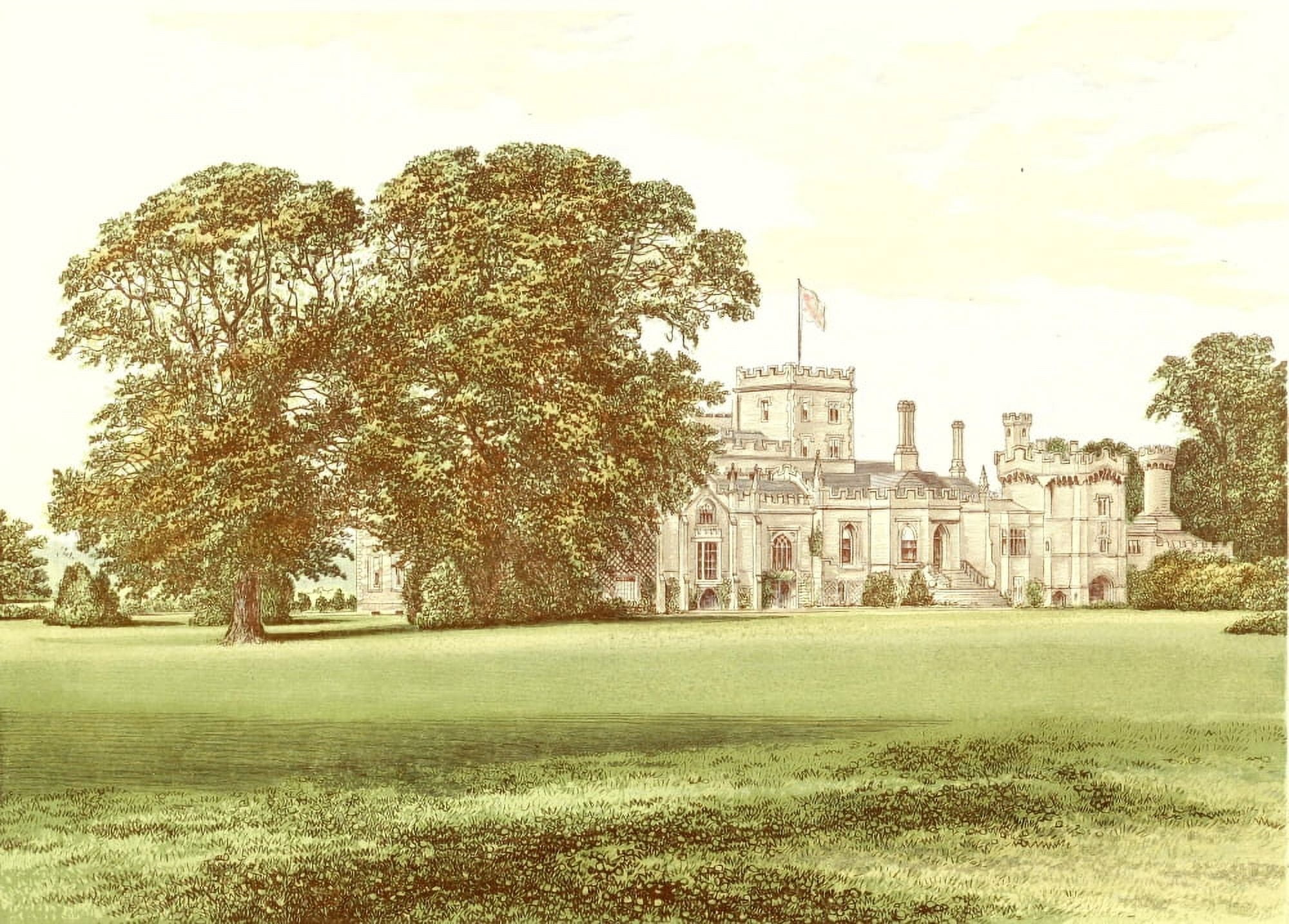 Views of Seats 1880 Elton Hall Canvas Art - AF Lydon (24 x 36)