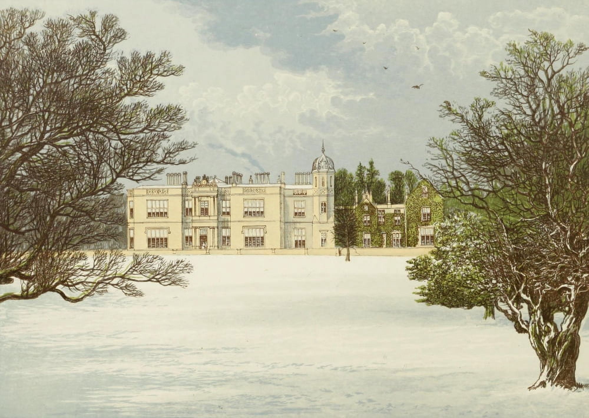 Views of Seats 1880 Eshton Hall Canvas Art - AF Lydon (18 x 24)