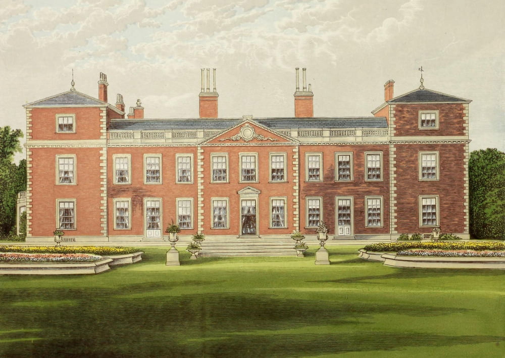 Views of Seats 1880 Euston hall Canvas Art - AF Lydon (18 x 24)