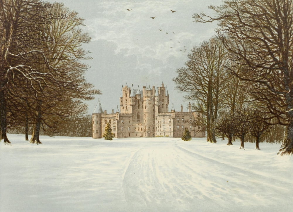 Views of Seats 1880 Glamis Castle Canvas Art - AF Lydon (18 x 24)