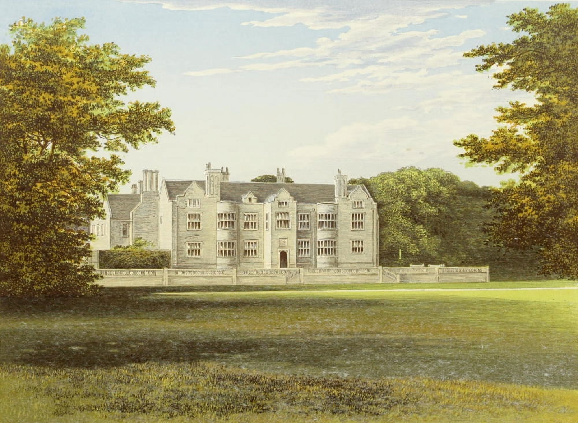Views of Seats 1880 Glynde Palace Canvas Art - AF Lydon (18 x 24)