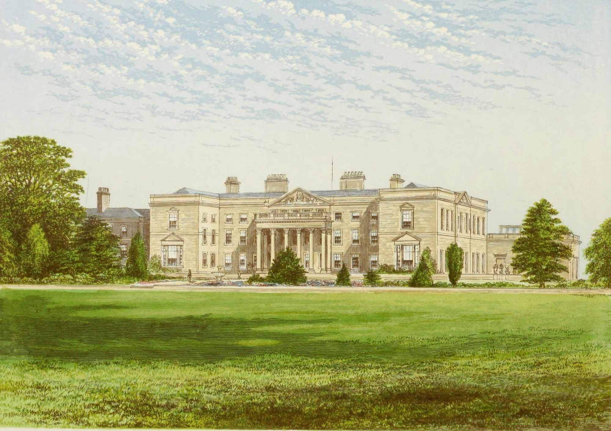 Views of Seats 1880 Gopsal House Canvas Art - AF Lydon (24 x 36)