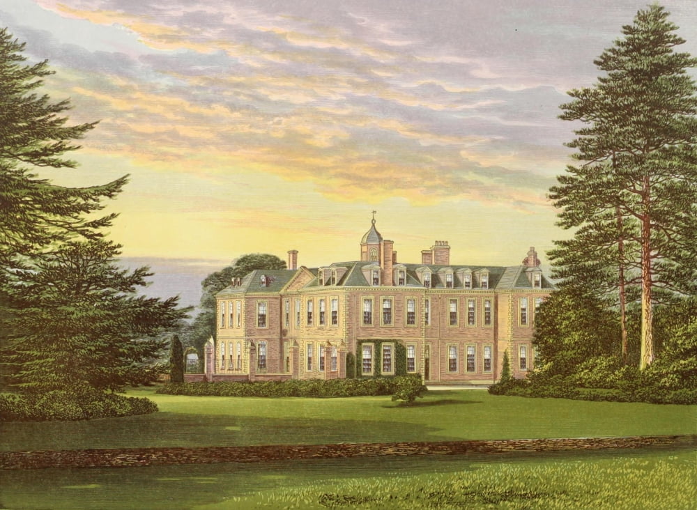 Views of Seats 1880 Hanbury Hall Canvas Art - AF Lydon (18 x 24)
