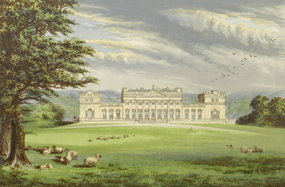 Views of Seats 1880 Harewood House Canvas Art - AF Lydon (18 x 24)