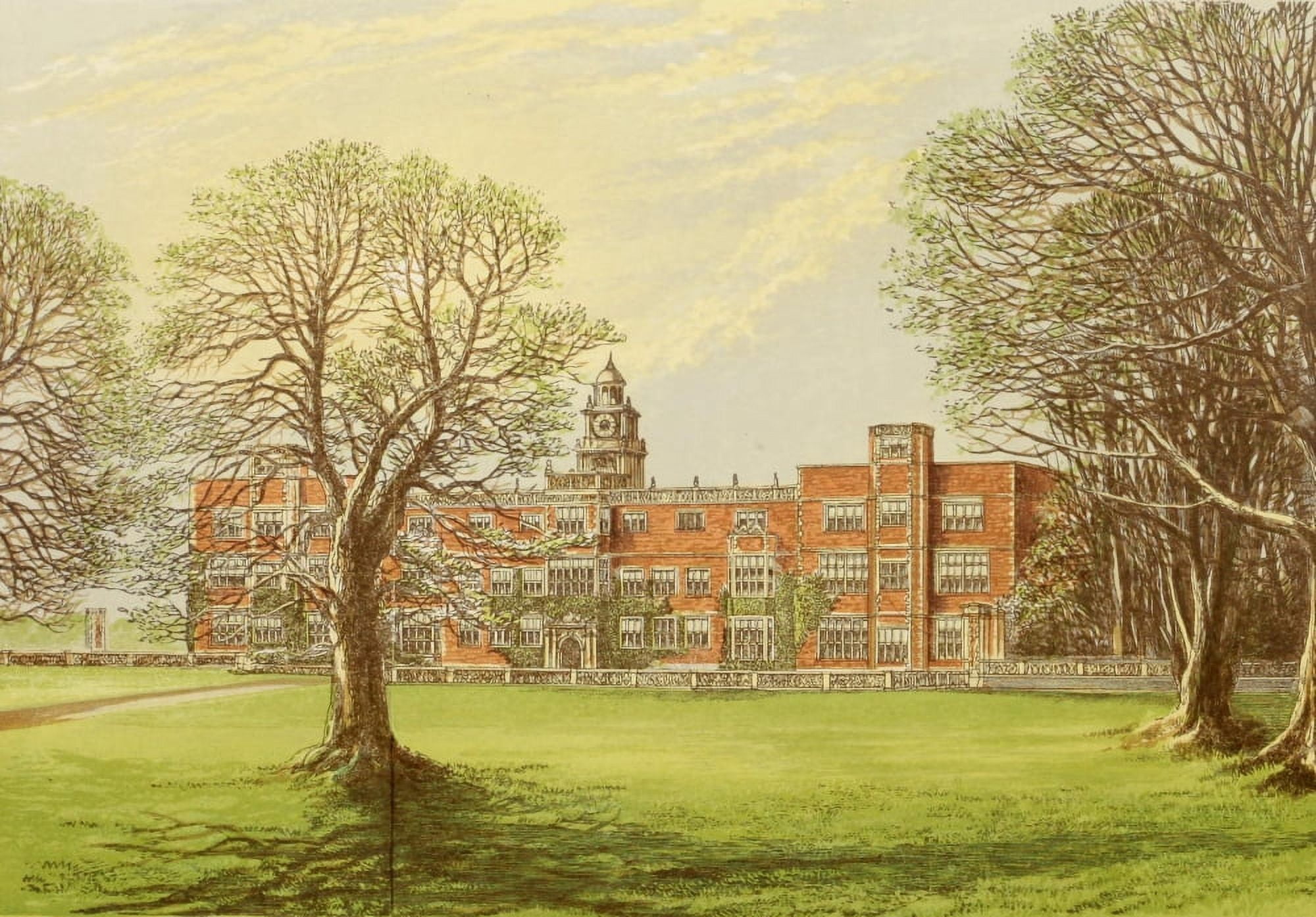Views of Seats 1880 Hatfield House Canvas Art - AF Lydon (18 x 24)