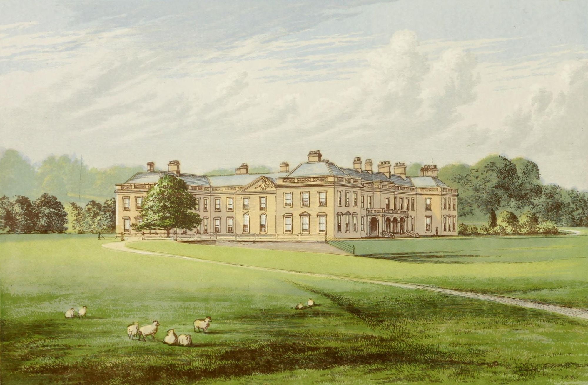 Views of Seats 1880 Holme Lacy Canvas Art - AF Lydon (24 x 36)