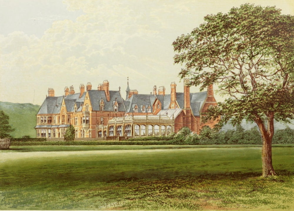 Views of Seats 1880 Hutton Hall 1 Canvas Art - AF Lydon (18 x 24)
