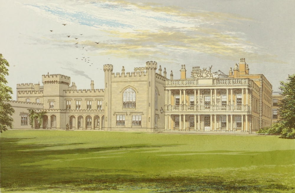 Views of Seats 1880 Knowsley Hall Canvas Art - AF Lydon (18 x 24)