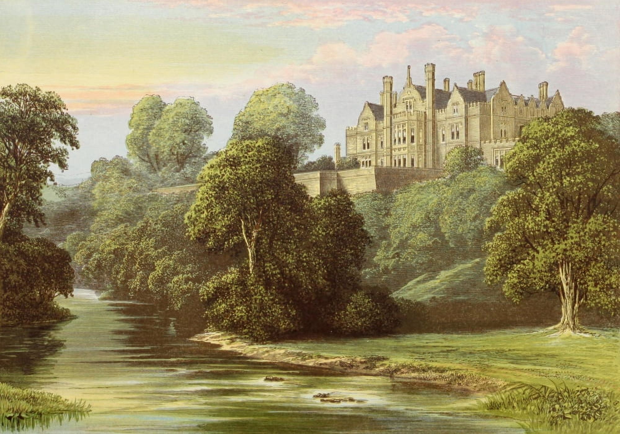 Views of Seats 1880 Lilburn Tower Canvas Art - AF Lydon (24 x 36)