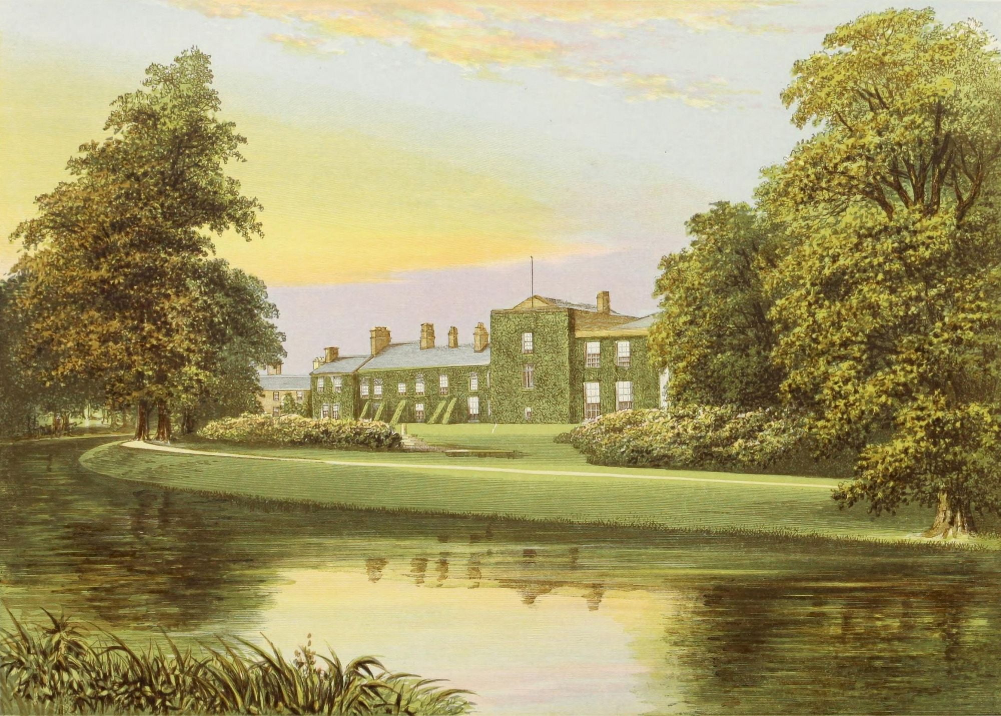 Views of Seats 1880 Netherhall Canvas Art - AF Lydon (18 x 24)