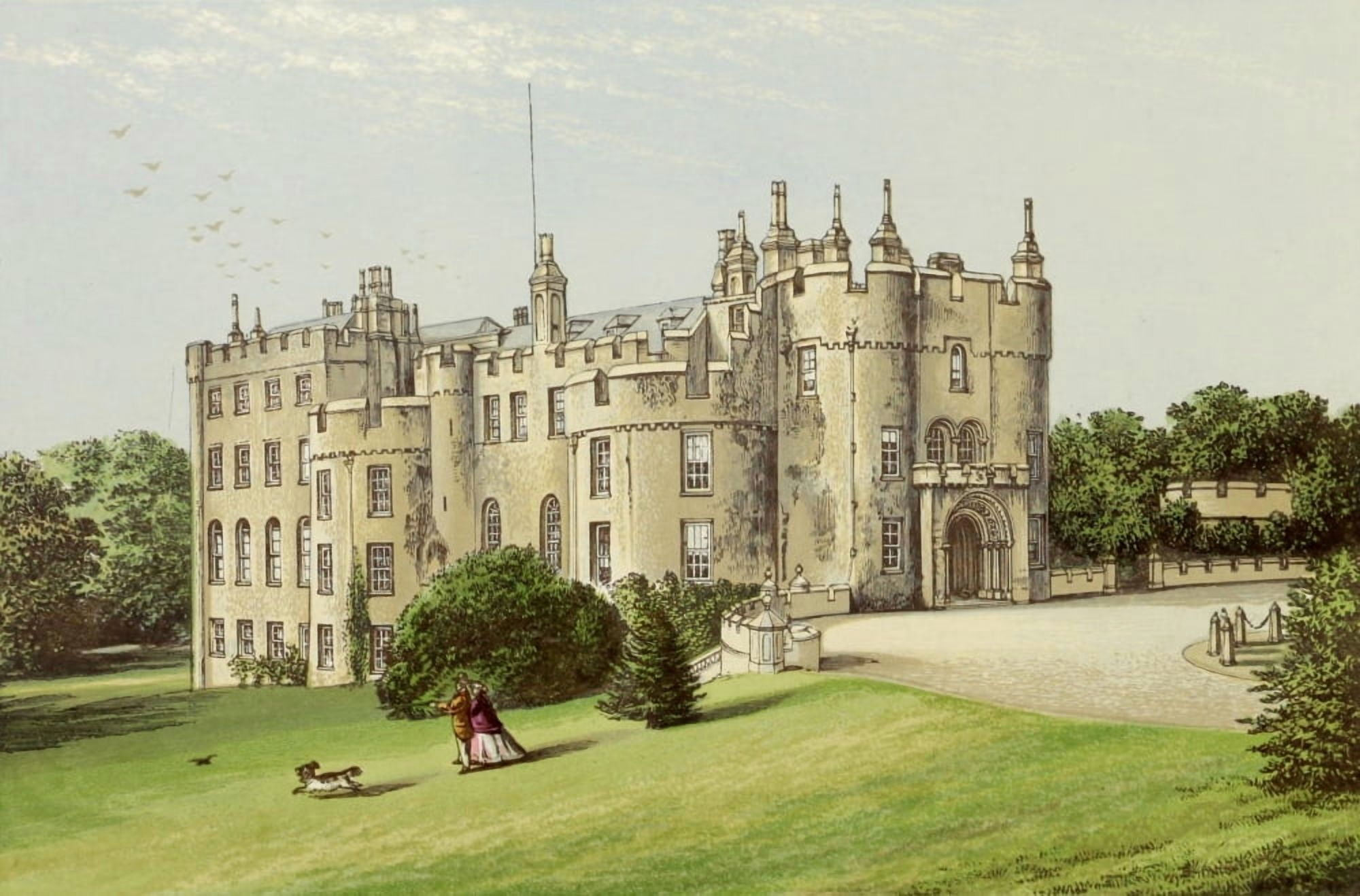 Views of Seats 1880 Picton Castle Canvas Art - AF Lydon (24 x 36)