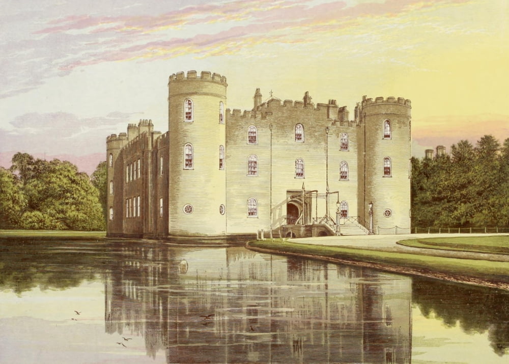 Views of Seats 1880 Shirburn Castle Canvas Art - AF Lydon (18 x 24)