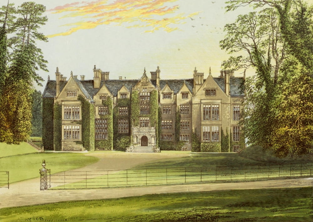 Views of Seats 1880 Wroxton Abbey Canvas Art - AF Lydon (18 x 24)