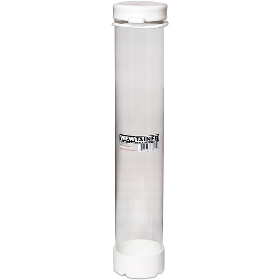 Viewtainer Tethered Cap Storage Container 2.75" X 15" - White