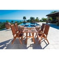 thumbnail image 1 of Vifah Malibu 5 Piece Wood Patio Dining Set, 1 of 6