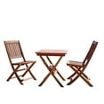 thumbnail image 1 of Vifah Malibu Outdoor 5-piece Wood Patio Dining Set with Reclining Chairs, 1 of 3