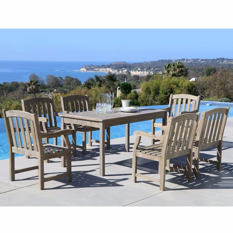 Vifah Renaissance 7-piece Table/ Armchair Outdoor Dining Set