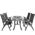 thumbnail image 1 of Vifah Renaissance Outdoor Patio Hand-Scraped Wood 5-Piece Dining Set V1300SET10, 1 of 6