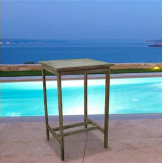 Vifah V1355 Renaissance Outdoor Hand-scraped Hardwood Bar Table