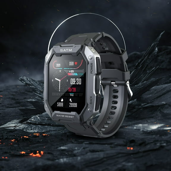 Viflosae 1.71 Inch Clear Color Screen Metal Case Bluetooth Call Sports Mode Outdoor Large Capacity Battery Smartwatch Smart Watch for Kids Gifts of the Week Electronics