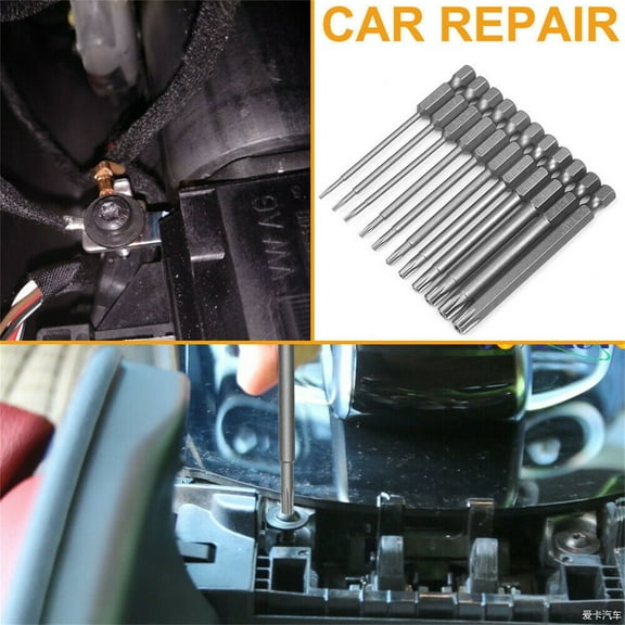 Viflosae 11pcs Magnetic Torx Screwdriver Bit Set-T40 Hexagonal Shank Screwdriver Electric Drill Matching Tools Hardware Tools Items