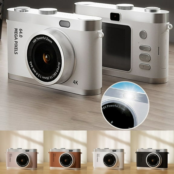 Viflosae 1280x1080P HD Digital Camera Front Rear Lens 2.3in Display Camcorder 8X Flash Light OTG Compatible Kids Photo Video Recorder Portable Electronic Camera for Travel School Birthday Gift