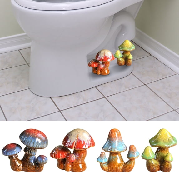 Viflosae 4Pcs Ceramic Toilet Bolt Covers, Toilet Bolt Covers, Toilet Bolt Covers Decorative, Hide Your Toilet Bolts - Perfect Decor for Bathroom Up to 50% off Up to 60% off