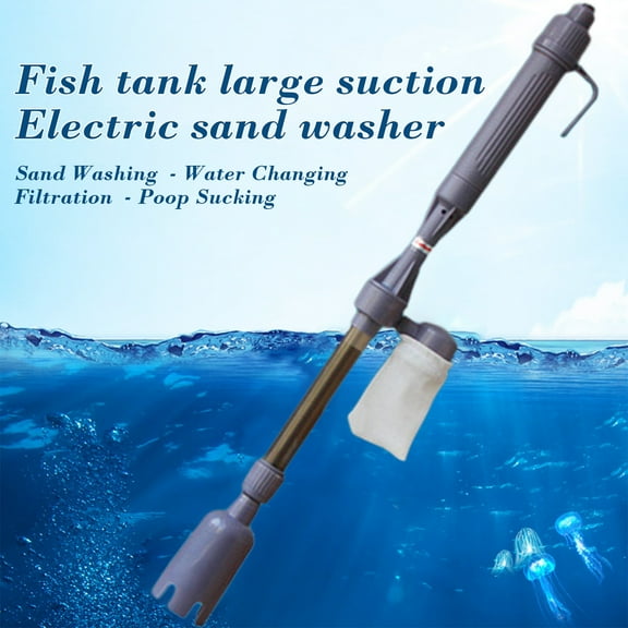 Viflosae Multifunction Electric Aquarium Gravel Cleaner 4 in 1 Automatic Siphon Vacuum Cleaner for Water Changer Wash Sand Aquarium Cleaning Tools