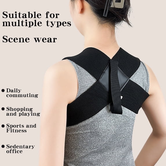 Viflosae Adjustable Posture Correction Strap Pectoral Shoulder Support Invisible Sitting Aid for Office Desk Study Spine Support for Straight Back Comfortable Unisex Brace