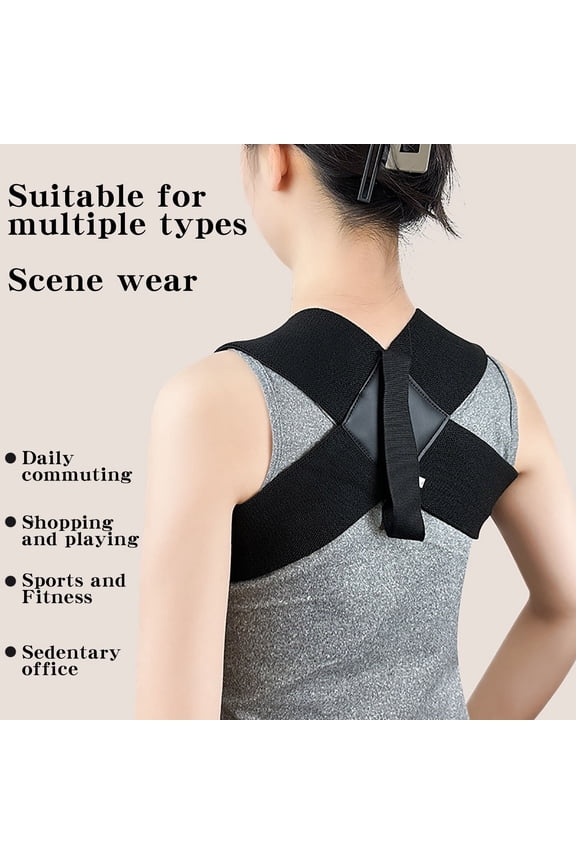 Adjustable Posture Correction Strap Pectoral Shoulder Support Invisible Sitting Aid for Office Desk Study Spine Support for Straight Back Comfortable Unisex Brace