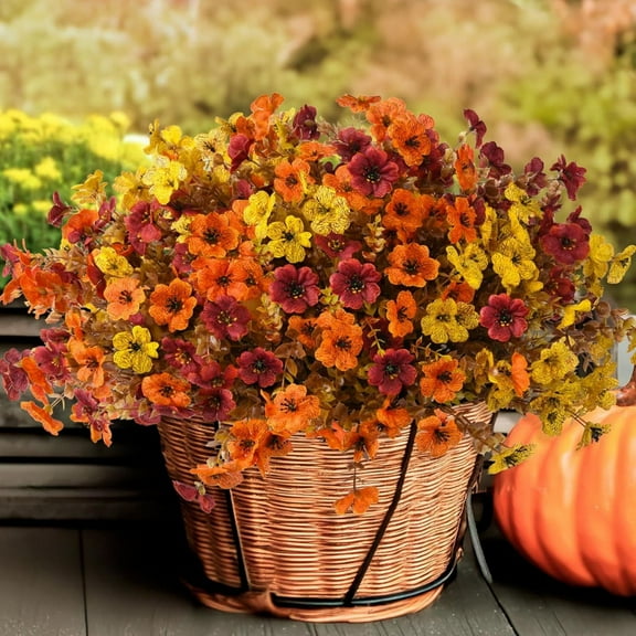Viflosae Artificial Flowers for Outdoors Outdoor Artificial Flowers Artificial Flower Simulation Plant Thanksgiving Halloween Christmas Wedding Party Home Garden Decoration Flowers