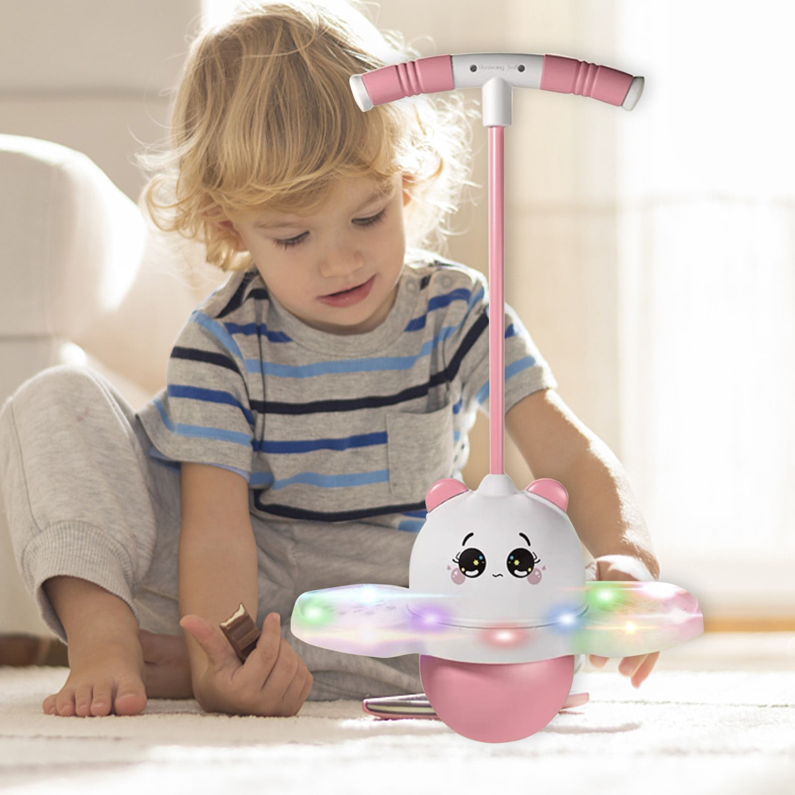 Viflosae Baby Toys Jumping Toy Entertaining And Supports Up To 110kg Ideal For Kids And Adults Colorful LED Lights Easy Assembly Indoor And Outdoor