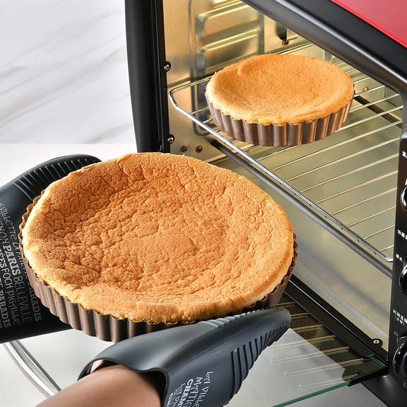 Viflosae Baking Tray Baking Sheets Non Stick Non-stick Coated Lace Cake Champagne Gold Household Cake Baking Pan Baking Chrysanthemum Pie Pizza Baking Pan