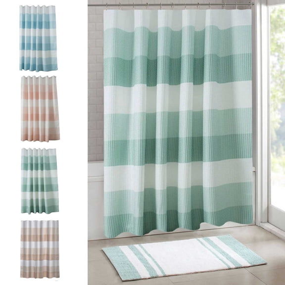 Viflosae Bathroom Curtains Fabric Shower Curtains for Bathroom Weave Shower Curtain with 12 Hooks Sided for Bathroom Heavy Duty Polyester Fabric Shower Cur