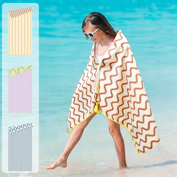 Viflosae Bathroom Towels Pool Towel Absorbent Beach Blanket 80x160cm Microfiber Fast Drying Beach Towel Oversized Sand-Resistant Travel Towel for Swimming Sunbathing Yoga and Picnics