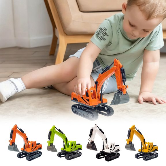 Viflosae Birthday Gifts for Girls Christmas Toys for Kids Children's Simulation Excavator Toy Car Track Excavator Engineering Vehicle Model Boy Excavator Simulation Engineering Vehicle