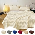 thumbnail image 1 of Viflosae Blankets & Throws Throws Flannel Fleece Throw Blanket Warm And Soft Striped Couch And Bed Blanket Cozy Microfiber Ribbed Sofa Decor For All Season for Fall and Winter, 1 of 7