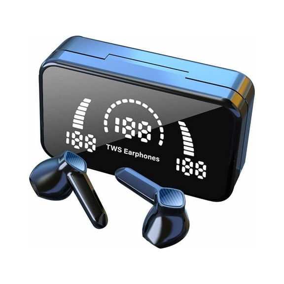 Viflosae Bluetooth Headphones Earbuds Wireless Bluetooth Stereo Esports Bluetooth Noise Reduction Super Long Standby With Charging Case Suspended Breath Light Large Power Blue